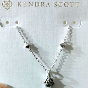 NWT Nola Silver Pendant Necklace in Platinum Drusy